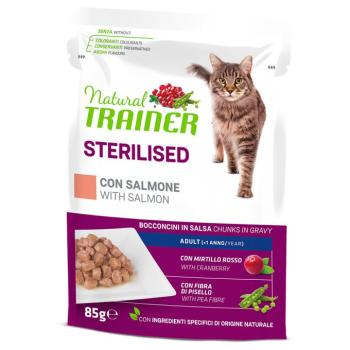 12x85g  Natural Trainer Adult Sterilised nedves macskatáp - Kacsa kép