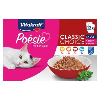 12x85g Vitakraft Poésie Classic Sauce nedves macskatáp vegyes csomag 4 fajtával kép