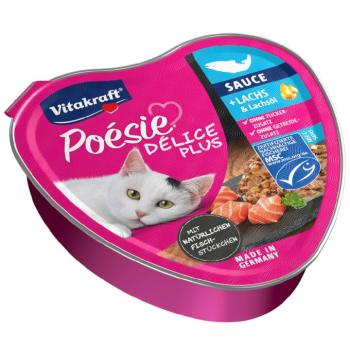 12x85g Vitakraft Poésie Délice Plus Lazac nedves macskaeledel kép
