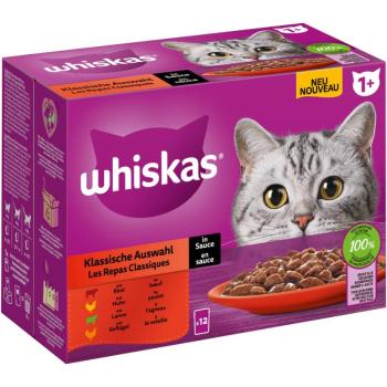 12x85g Whiskas 1+ klasszikus válogatás szószban nedves macskatáp kép