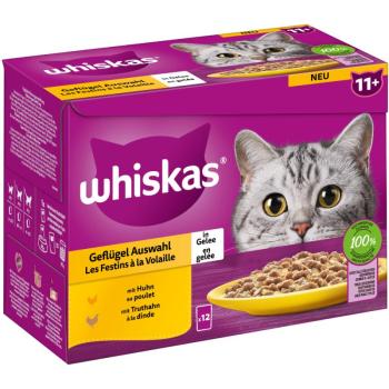 12x85g Whiskas 11+ Senior vegyes válogatás aszpikban nedves macskatáp kép