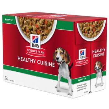 12x90gHill’s Science Plan Puppy Medium & Large Healthy Cuisine csirke nedvestáp kutyáknak kép