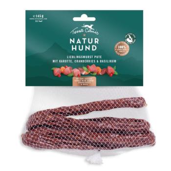 145g Terra Canis Naturhund Pulyka & sárgarépa kutyakolbász kutyasnack kép