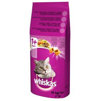 14kg Whiskas 1+ marha száraz macskatáp kép