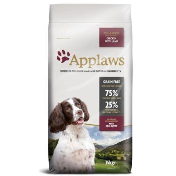 15kg Applaws Adult Small & Medium Breed csirke & bárány száraz kutyatáp kép