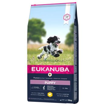 15kg Eukanuba Puppy Medium Breed csirke száraz kutyatáp kép