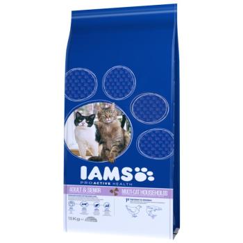 15kg IAMS Pro Active Health Multi-Cat lazac & csirke száraz macskatáp kép