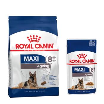 15kg Royal Canin Maxi Ageing 8+ száraz kutyatáp+10x140g nedvestáp ingyen! kép