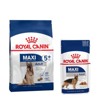 15kg Royal Canin Maxi Mature 5+ száraz kutyatáp+10x140g nedvestáp ingyen! kép