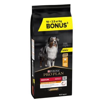 16,5kg PURINA PRO PLAN Medium Adult OPTIBALANCE csirke & rizs száraz kutyatáp 14+2,5kg ingyen kép