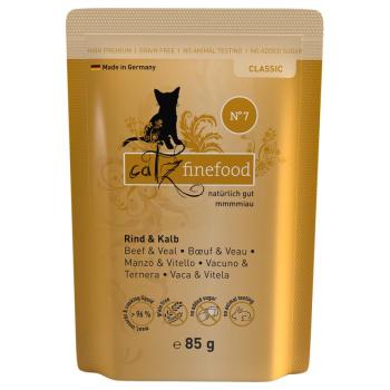 16x85g catz finefood marha & borjútasakos nedves macskatáp kép