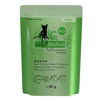 16x85g catz finefood tasakos nedves macskatáp-Marha & kacsa kép