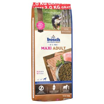 17kg bosch Maxi Adult száraz kutyatáp  15+2kg ingyen akcióban kép