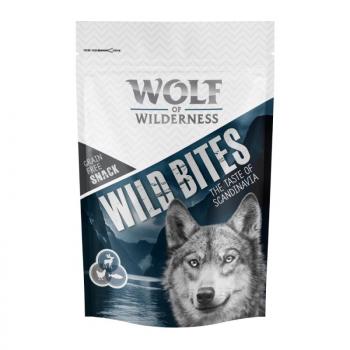 180g Wolf of Wilderness kutyasnack - Wild Bites- The Taste of Scandinavia - rénszarvas, fekete tőkehal, csirke kép