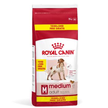 18kg Royal Canin Size Medium Adult száraz kutyatáp 15+3kg ingyen kép