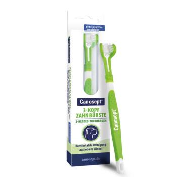 1db Canosept 3 fejű fogkefe kutyáknak kép