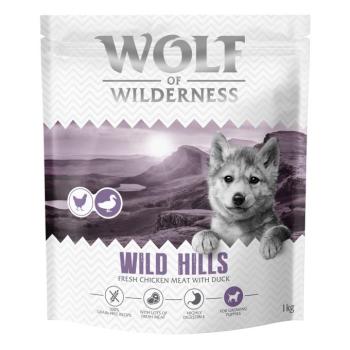1kg Little Wolf of Wilderness Junior 'Wild Hills' kacsa - gabonamentes száraz kutyatáp kép