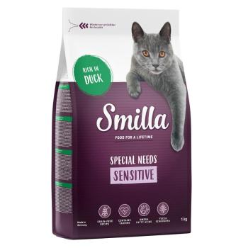 1kg Smilla Adult Sensitive gabonamentes kacsa száraz macskatáp kép