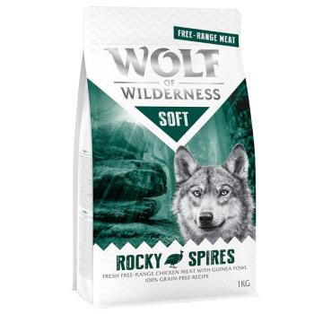 1kg Wolf of Wilderness "Soft - Rocky Spires" - szabad tartású csirke & gyöngytyúk száraz kutyatáp kép