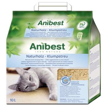 2 x 10 liter (kb. 2x4,3kg) Anibest natúr fa macskaalom kép