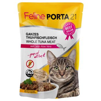 20x100g Feline Porta 21 tonhal & aloe vera nedves macskatáp kép