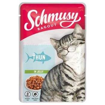 22x100g Schmusy Ragout aszpikban nedves macskatáp- Tonhal kép