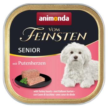 22x150g animonda Vom Feinsten Senior pulykaszív nedves kutyatáp kép