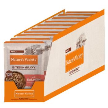 22x85g Nature's Variety Bites lazac szószban nedves macskatáp kép