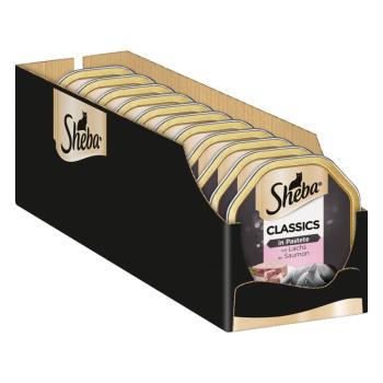 22x85g Sheba tálcás nedves macskatáp megapackban - Classics pástétomban lazac kép