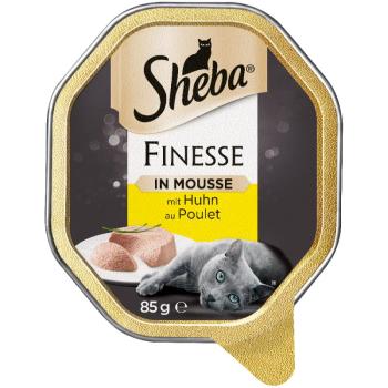 22x85g Sheba tálcás nedves macskatáp megapackban - Mousse csirke kép