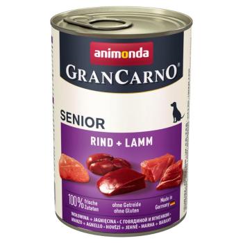 24 x 400g Animonda GranCarno Original Senior kutyatáp - Marha & bárány kép