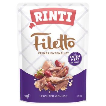 24x100g RINTI Filetto Pouch in Jelly kutyasnack - Kacsa kacsaszívvel kép