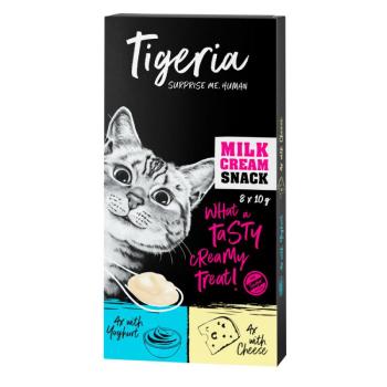 24x10g Tigeria Milk Cream mix macskasnack- Milk Cream joghurt & sajt kép