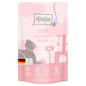 24x125g MjAMjAM Quetschie Kitten nedves macskaeledel - Szaftos csirke lazacolajjal kép