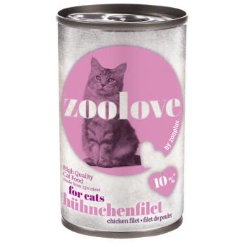 24x140g zoolove csirkefilé nedves macskatáp kép