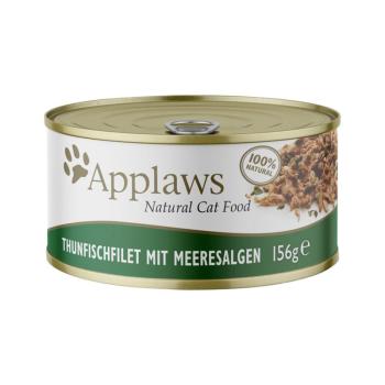 24x156g Applaws hús-/hallében nedves macskatáp-tonhal & tengeri alga kép