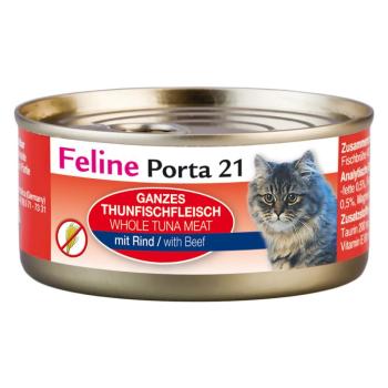 24x156g Feline Porta 21 tonhal & marha nedves macskatáp kép