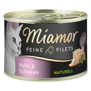 24x156g Miamor Naturelle Fine Filets nedves macskatáp - Csirke & sonka kép