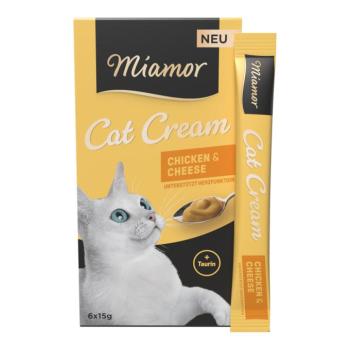 24x15g Miamor Cat Cream csirke & sajt macskasnack kép