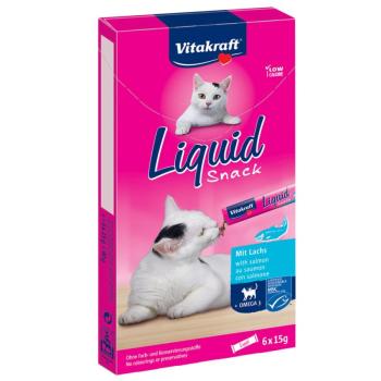 24x15g Vitakraft Cat Liquid snack lazac + omega-3 macskasnack kép