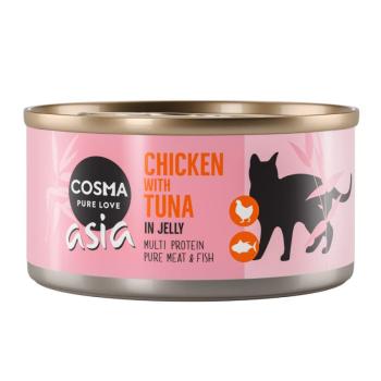 24x170g Cosma Asia aszpikban nedves macskatáp- Csirke & tonhal kép