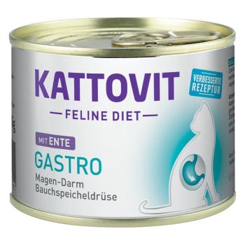 24x185g Kattovit Gastro nedves macskaeledel-kacsa kép