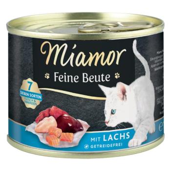 24x185g Miamor Feine Beute nedves macskatáp-lazac kép