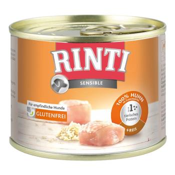 24x185g RINTI Sensible csirke & rizs nedves kutyatáp kép