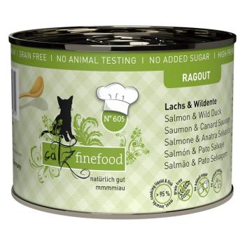 24x190g catz finefood ragout No. 605 lazac & vadkacsa nedves macskatáp kép