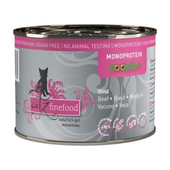 24x200g catz finefood Monoprotein zooplus marha nedves macskatáp kép