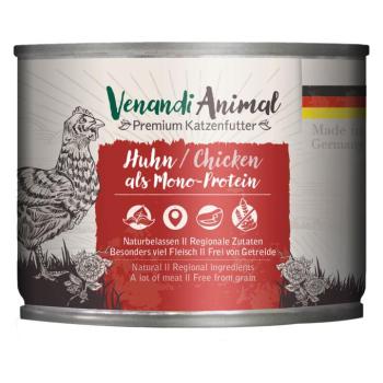24x200g Venandi Animal Monoprotein csirke nedves macskatáp kép