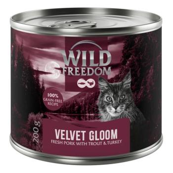 24x200g Wild Freedom Adult "Red" Velvet Gloom - sertés, pulyka & pisztráng nedves macskatáp kép