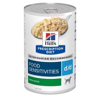 24x370g Hill's Prescription Diet d/d Food Sensitivities kacsa nedves kutyatáp kép