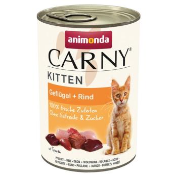 24x400g Animonda Carny Kitten Szárnyas & marha nedves macskatáp kép